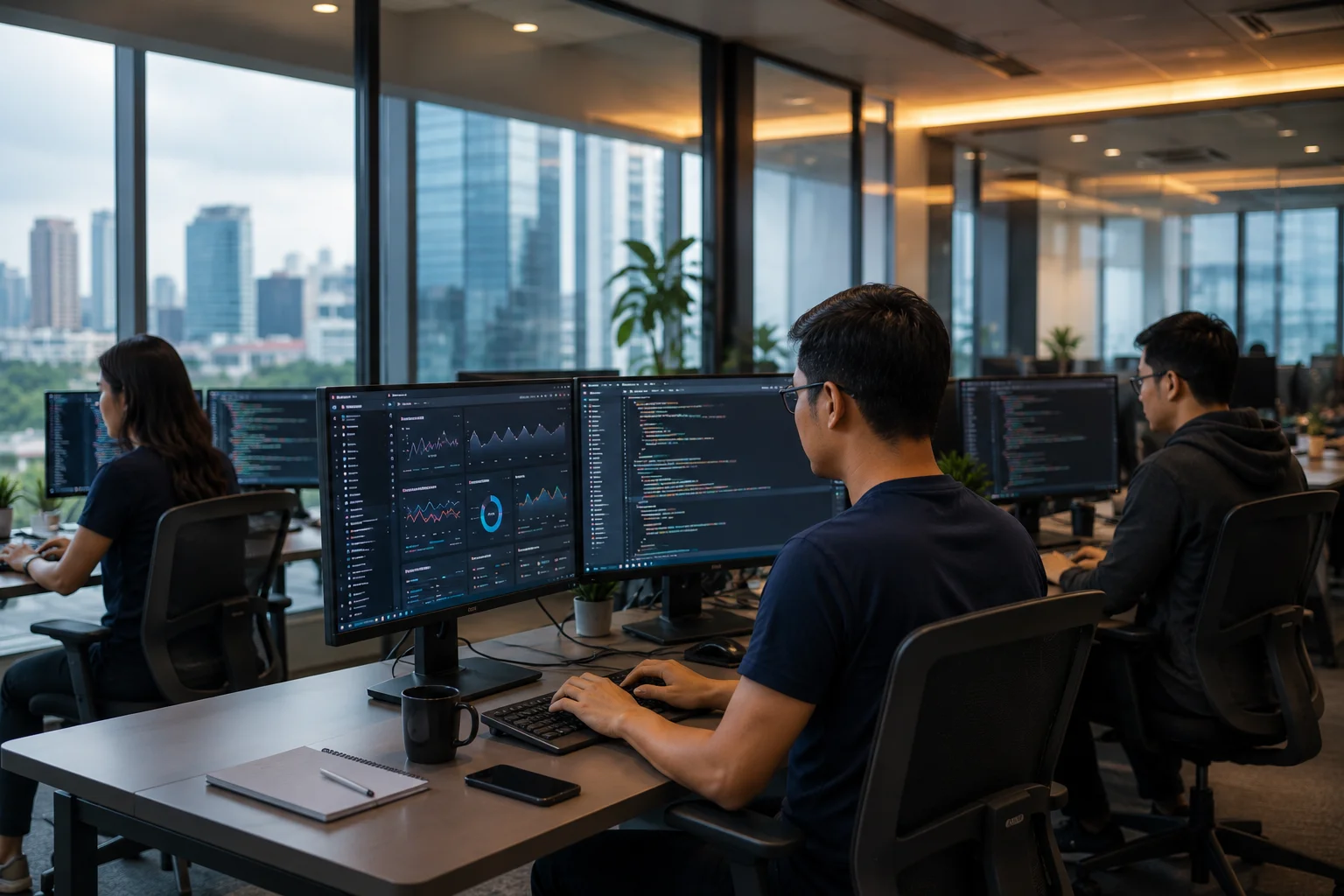 T.E.R.A team working on platform development